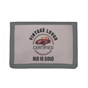 1.car lover vintage tri-fold wallet