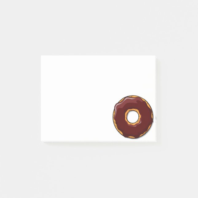 1 Cartoon Chocolate Donut Design Post-it Notes (Front)