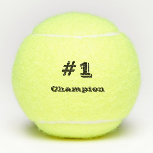 1 Champion Black bold Type Tennis Balls