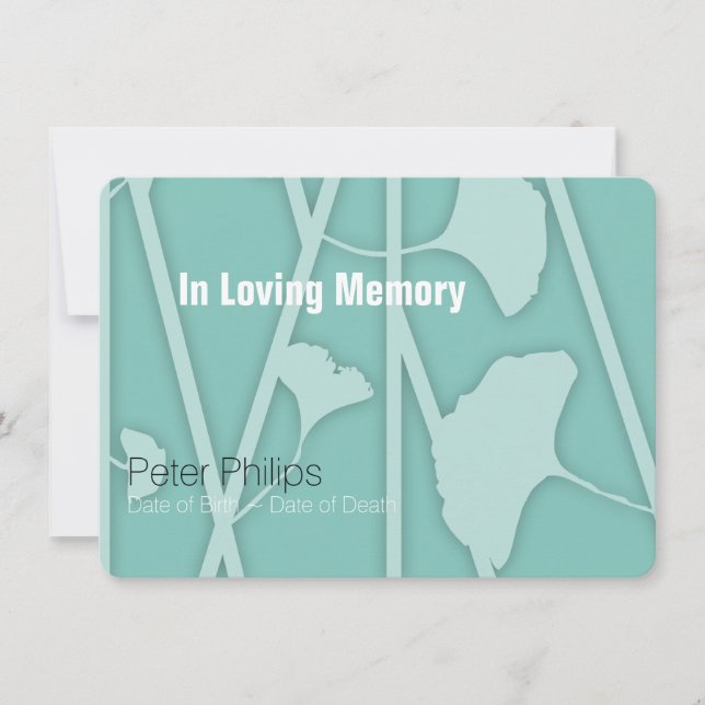 1 Choose Your Background Color Memorial Service Invitation (Front)