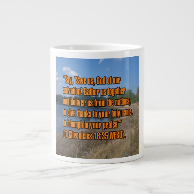 1 Chronicles 16:35 WEBU Mug (Front)