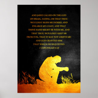 1 Chronicles 4:10 Bible Verse Poster