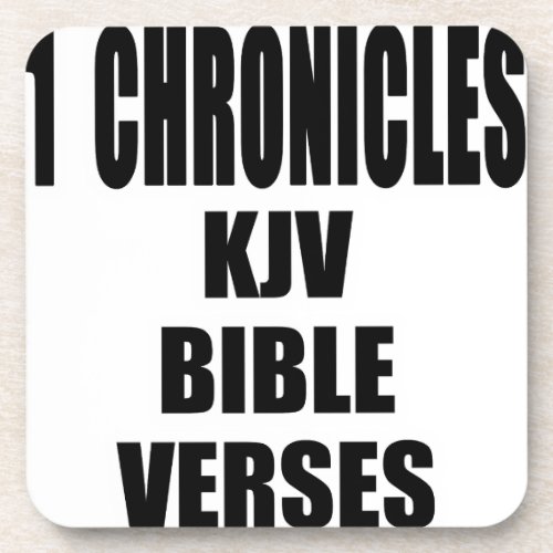 1 Chronicles KJV Bible Verses Typography Beverage Coaster