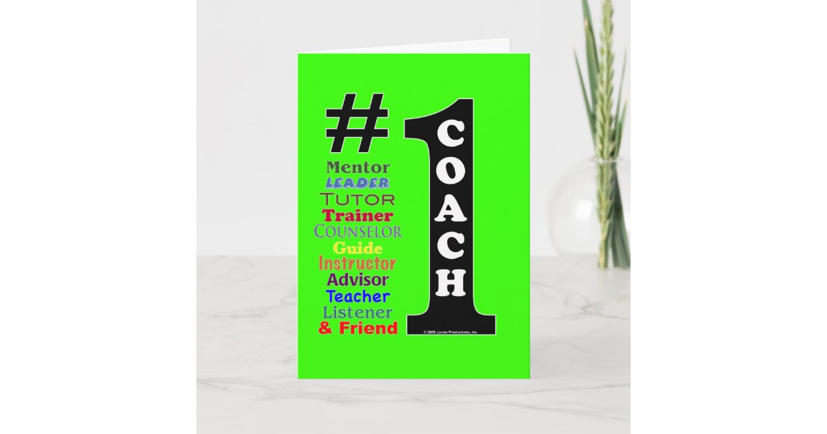 #1 Coach Card | Zazzle