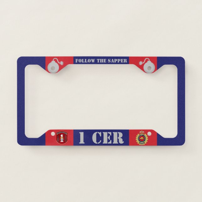 1 Combat Engineer Regiment Licence Plate Frame (Front)