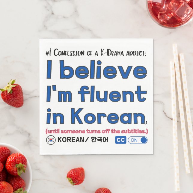 #1 Confession of a K-drama Addict    Paper Plates Napkins (Insitu)