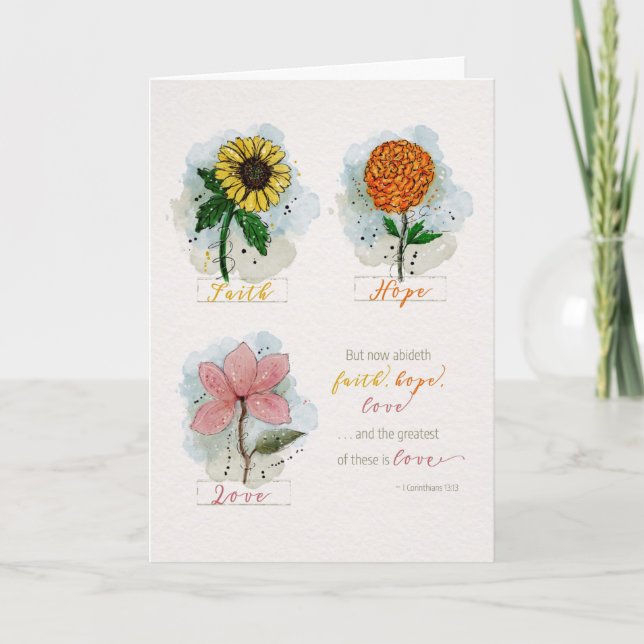 1 Cor 13:13 Greatest is Love Card (Front)