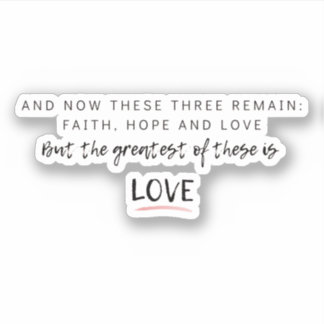 1 Corinithians 13 Sticker
