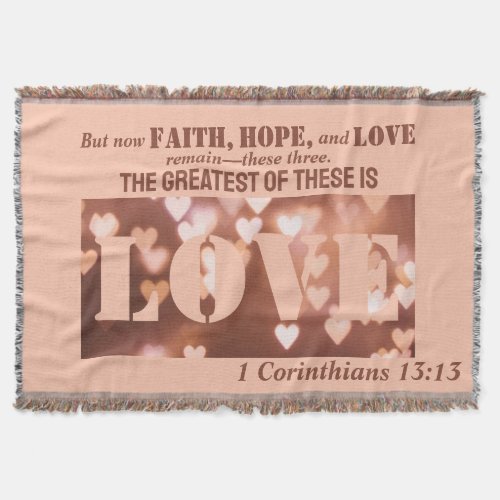 1 Corinthains 1313 Love Throw Blanket