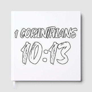 1 Corinthians 10:13 Bible Verse Brush Script Graph Guest Book
