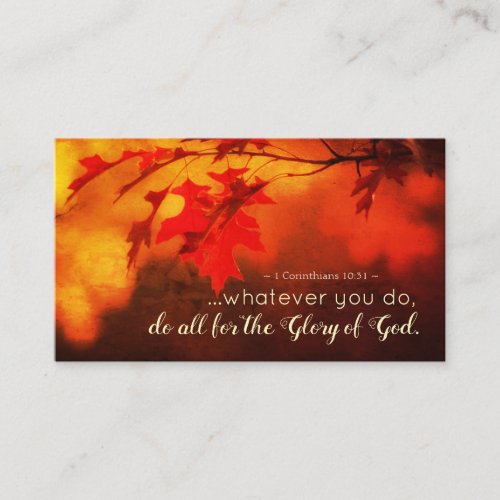 1 Corinthians 1031 Do All for the Glory of God Business Card