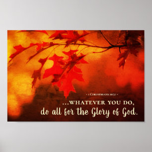 1 Corinthians 10:31 Do All for the Glory of God Poster