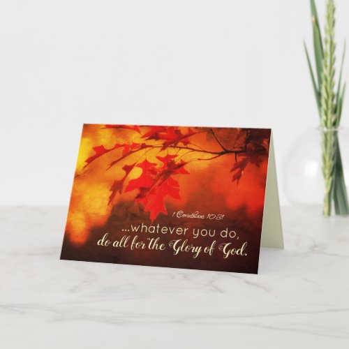 1 Corinthians 1031 Do All to the Glory of God Card