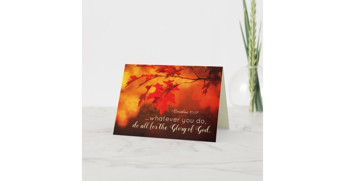 1 Corinthians 10:31 Do All to the Glory of God Card | Zazzle