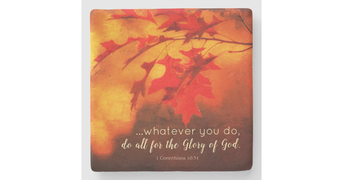 1 Corinthians 10:31 Do All to the Glory of God Stone Coaster | Zazzle