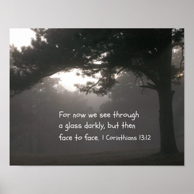 1 Corinthians 13:12 Poster (Front)