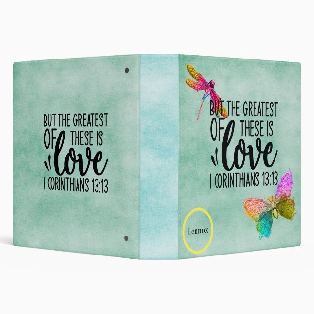  1 Corinthians 13:13 3 Ring Binder (Background)