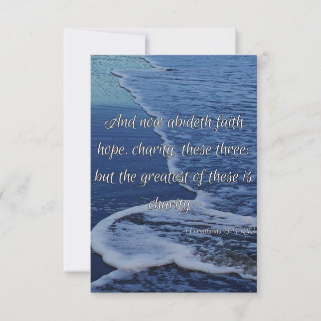 1 Corinthians 13:13 Bible Scripture Pic Greeting Card (Front)