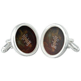 1 Corinthians 13:13 Bible Verses Quote About LOVE Cufflinks