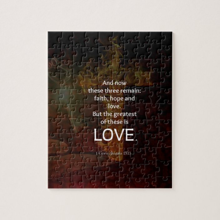 1 Corinthians 13 13 Bible Verses Quote About Love Jigsaw Puzzle