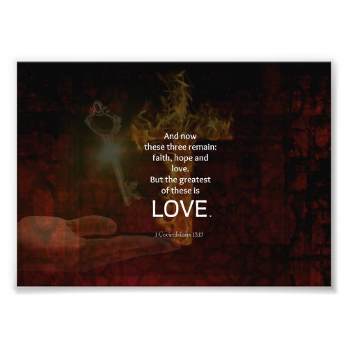 1 Corinthians 1313 Bible Verses Quote About LOVE Photo Print