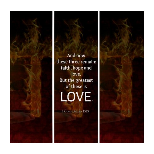 1 Corinthians 1313 Bible Verses Quote About LOVE Triptych