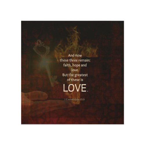 1 Corinthians 1313 Bible Verses Quote About LOVE Wood Wall Art