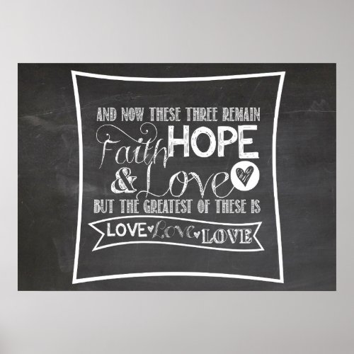 1 Corinthians 1313 _ Chalkboard Poster