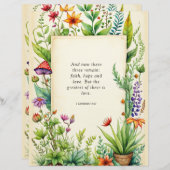 1 Corinthians 13:13 Christian Bible Verse (Front/Back)