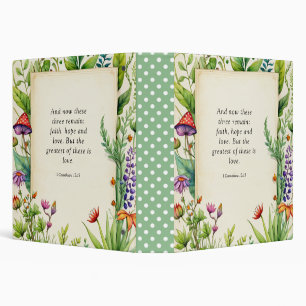 1 Corinthians 13:13 Christian Bible Verse 3 Ring Binder