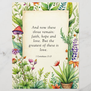 1 Corinthians 13:13 Christian Bible Verse Flyer