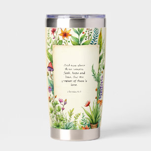 1 Corinthians 13:13 Christian Bible Verse Insulated Tumbler
