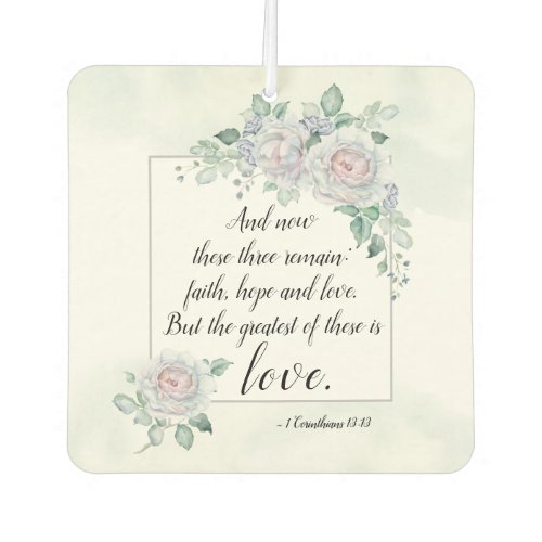 1 Corinthians 1313 Faith Hope Love Bible Verse Air Freshener