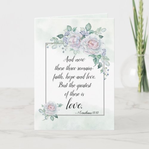 1 Corinthians 1313 Faith Hope Love Bible Verse Card