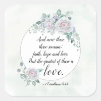 And Now These Three Remain: Faith, Hope and Love Bible Wall Quotes Decal, 1  - Pick 'n Save