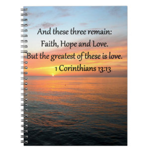1 CORINTHIANS 13:13 SUNRISE PHOTO NOTEBOOK