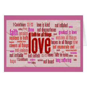 1 Corinthians 13:1-13 Heart Cloth Cards