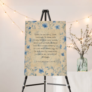 1 Corinthians 13:4–5 Love Is Patient Floral Foam Board