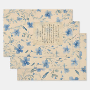 1 Corinthians 13:4–5 Love Is Patient Floral Wrapping Paper Sheets