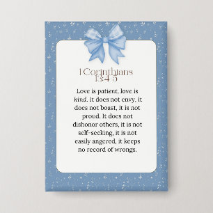 1 corinthians 13 4 5, love is patient love is kind button