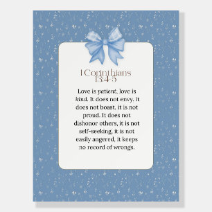 1 corinthians 13 4 5, love is patient love is kind foam board