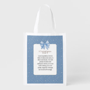 1 corinthians 13 4 5, love is patient love is kind grocery bag