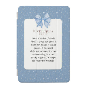 1 corinthians 13 4 5, love is patient love is kind iPad mini cover