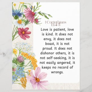 1 Corinthians 13:4-5 Soothing Watercolor Design