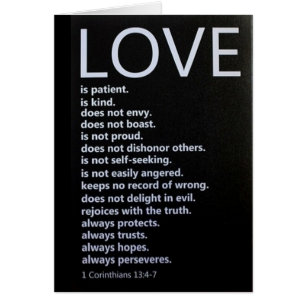 1 Corinthians 13:4-7 DESCRIBES "OUR LOVE!" Cards