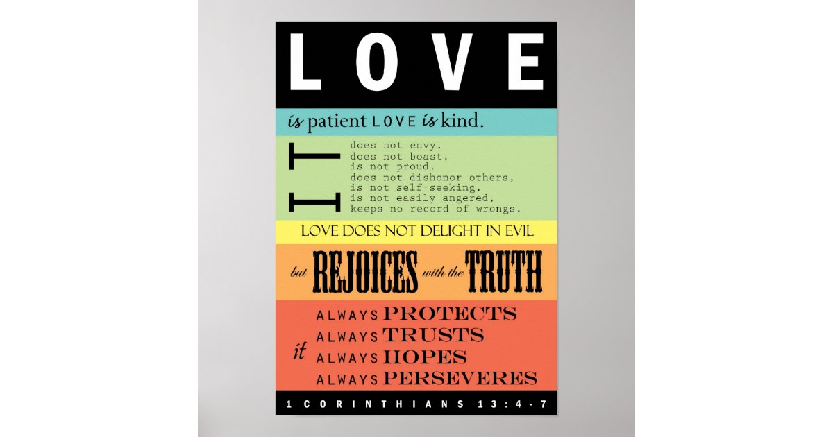 1 Corinthians 1347 Poster Zazzle