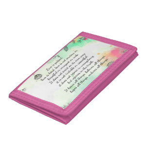 1 Corinthians 13: 4-7 Tri-fold Wallet