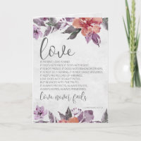 1 Corinthians 13:4-8 Bible Verse Floral Wedding