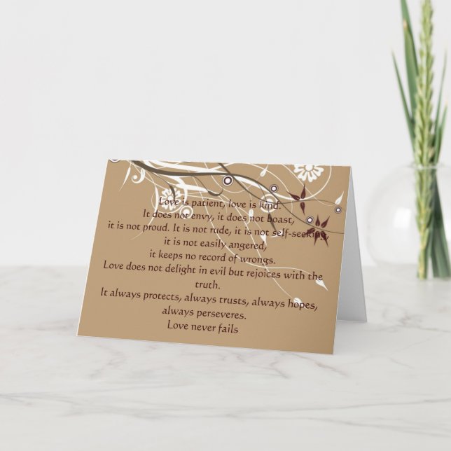 1 Corinthians 13: 4-8 Card (Front)