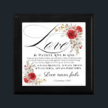 1 Corinthians 13:4-8 Love is Patient Bible Floral Gift Box<br><div class="desc">Love is patient, love is kind. It does not envy, it does not boast, it is not proud. It does not dishonor others, it is not self-seeking, it is not easily angered, it keeps no record of wrongs. Love does not delight in evil but rejoices with the truth. It always...</div>